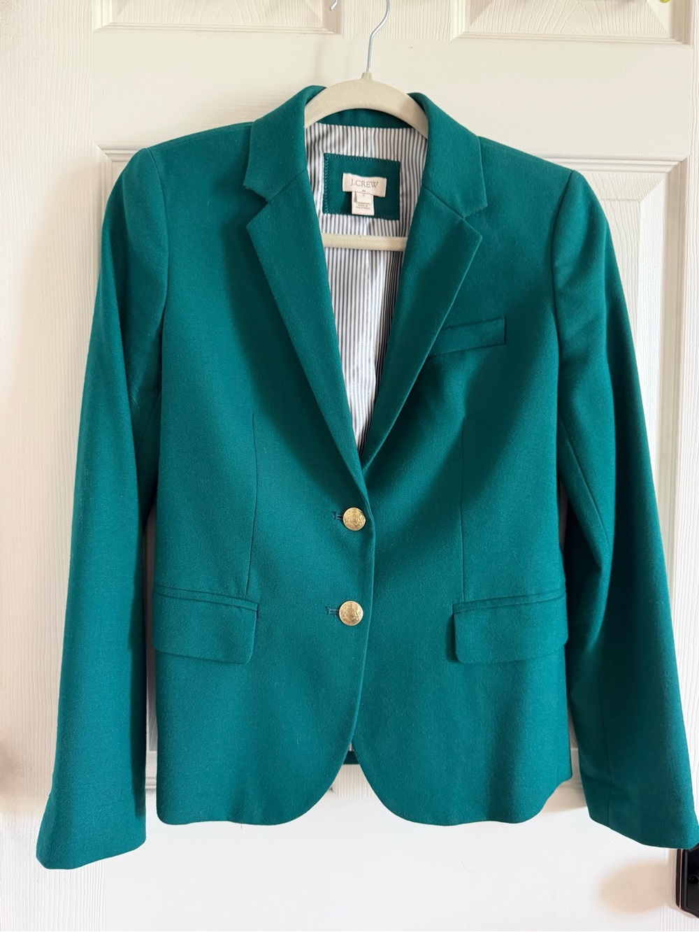J. Crew Teal Blazer with Gold Buttons